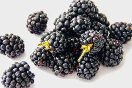 blackberries on table